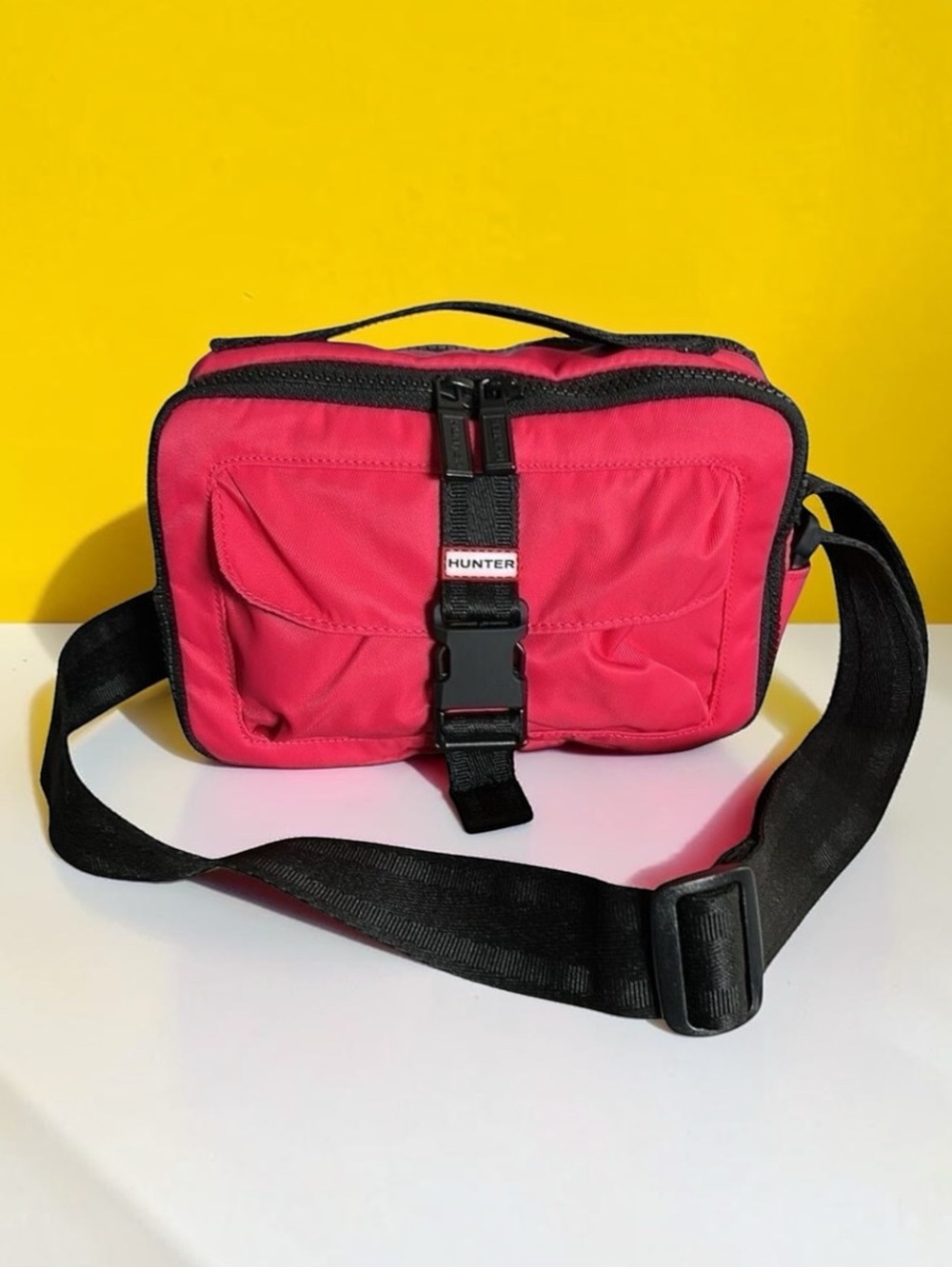Hunter Red Nylon Convertible Crossbody Waist Pack Sling or Belt Bag